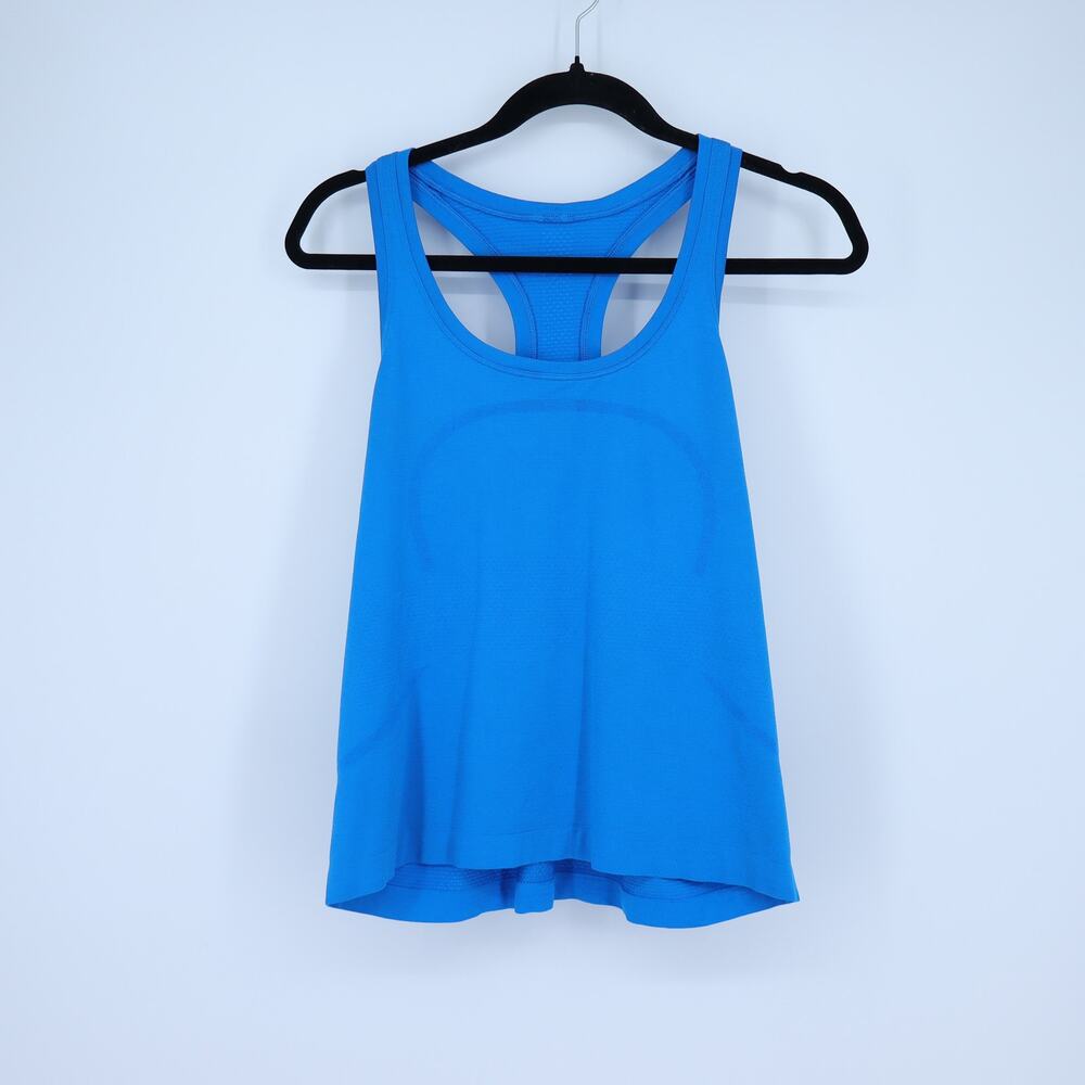 Lululemon Swiftly Tech Racerback Tank Beach Ball Blue Waist Length Women's 10